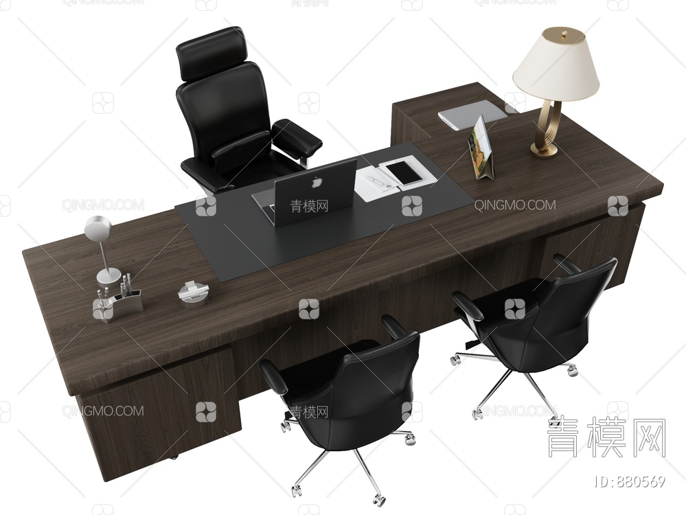 办公桌椅3D模型下载【ID:880569】