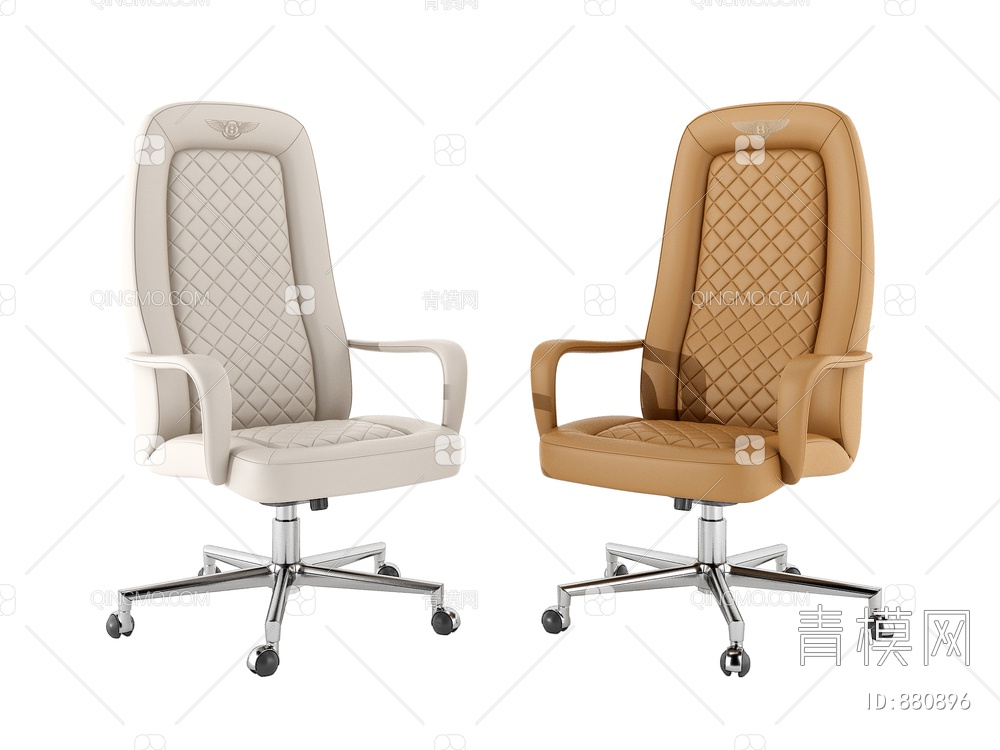 宾利皮革办公椅 大班椅3D模型下载【ID:880896】