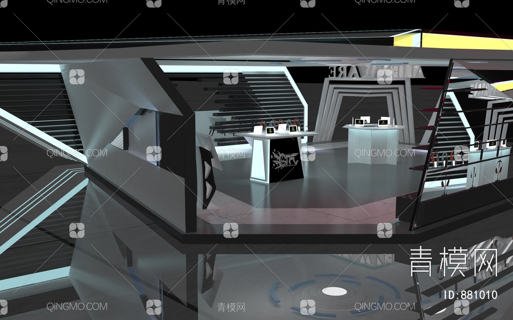 外星人电脑展厅3D模型下载【ID:881010】