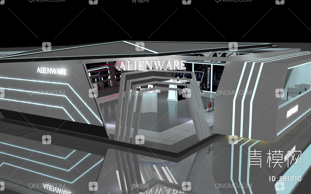 外星人电脑展厅3D模型下载【ID:881010】