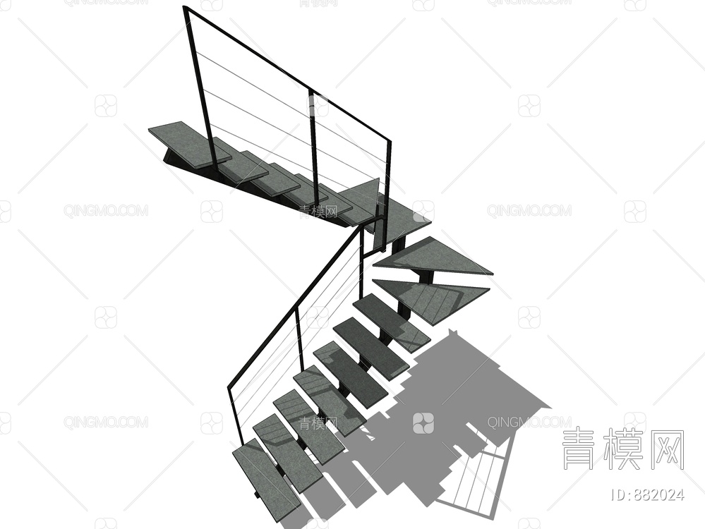 楼梯SU模型下载【ID:882024】