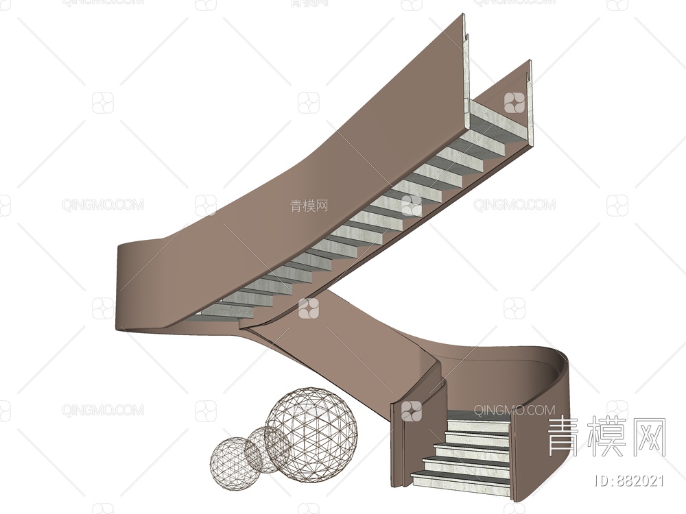 楼梯SU模型下载【ID:882021】