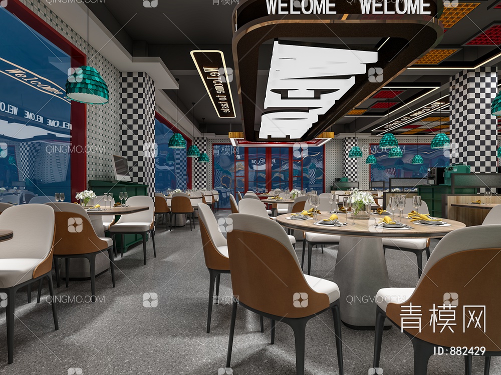 港式茶餐厅3D模型下载【ID:882429】