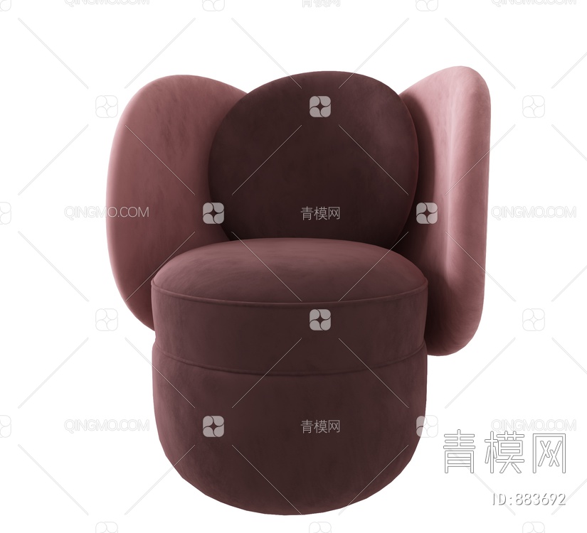 单人沙发3D模型下载【ID:883692】