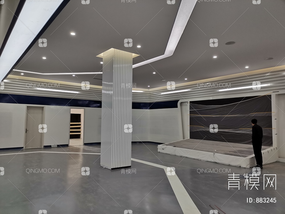 郑州某产业园展厅CAD施工图+实景照片【ID:883245】