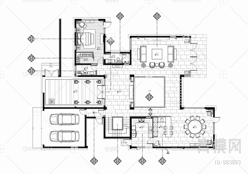 高端别墅CAD全套施工图+效果图  豪宅 私宅 家装 洋房【ID:883893】
