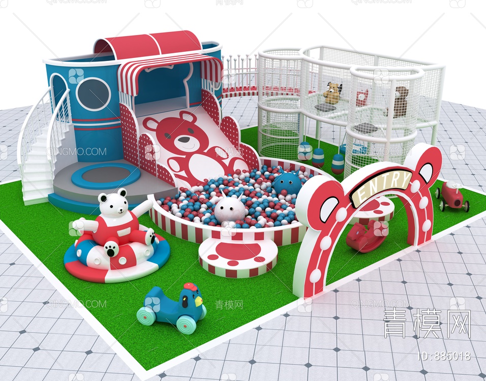 小熊主题乐园3D模型下载【ID:885018】