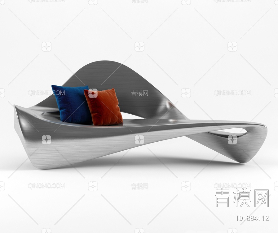 异形沙发，公共座椅3D模型下载【ID:884112】