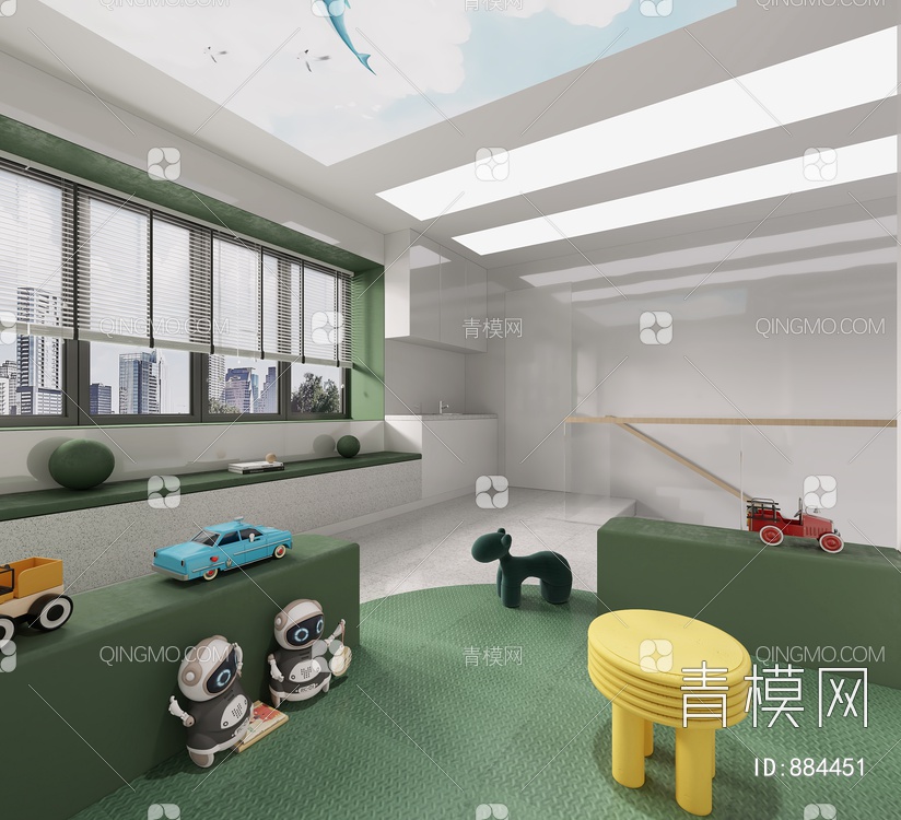 大厅，儿童休闲区，3D模型下载【ID:884451】