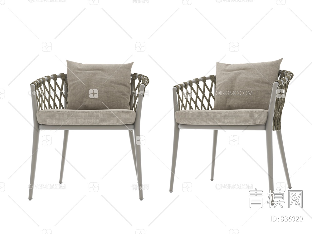 餐椅 休闲椅3D模型下载【ID:886320】