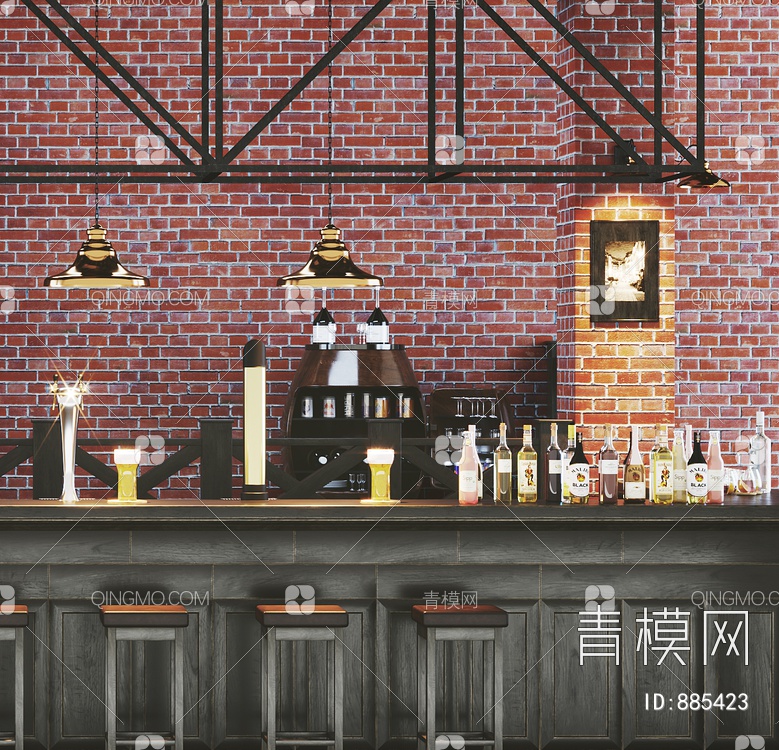 酒吧台3D模型下载【ID:885423】