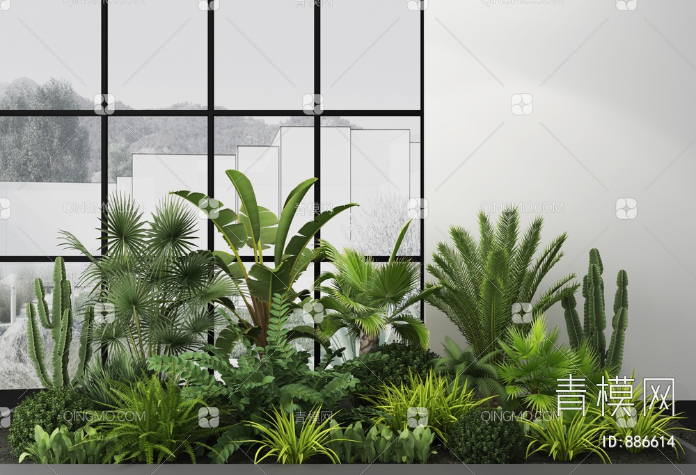 绿植 热带植物3D模型下载【ID:886614】