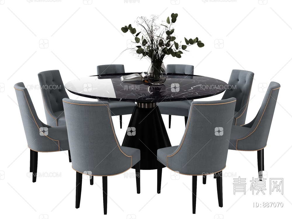 餐桌椅3D模型下载【ID:887070】