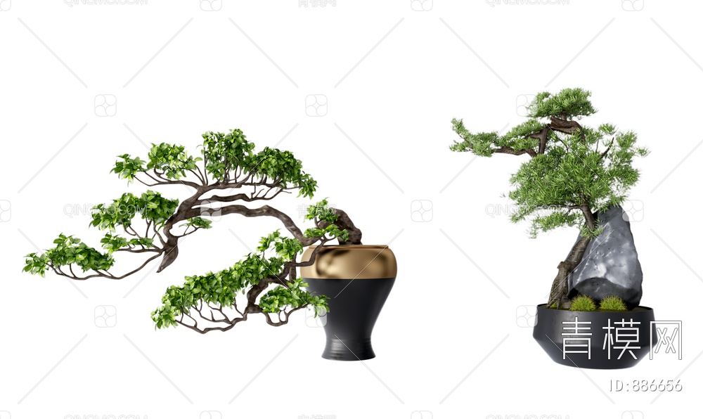 植物摆件3D模型下载【ID:886656】
