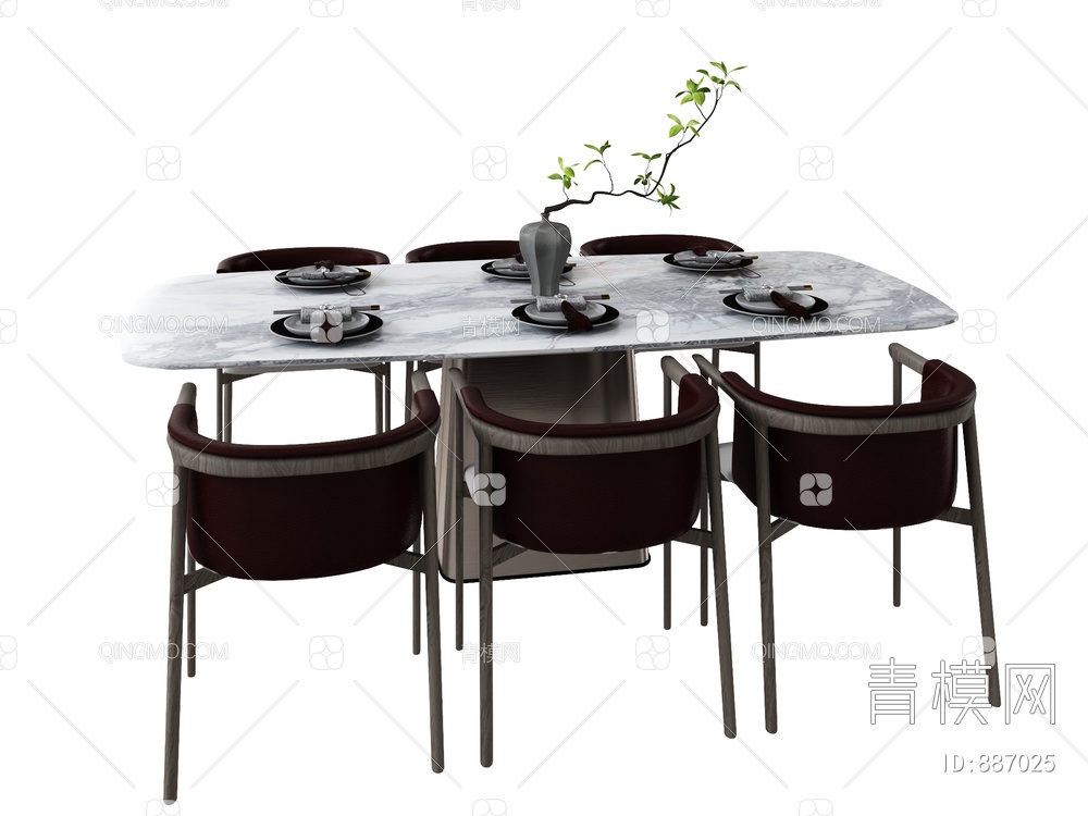 餐桌椅3D模型下载【ID:887025】