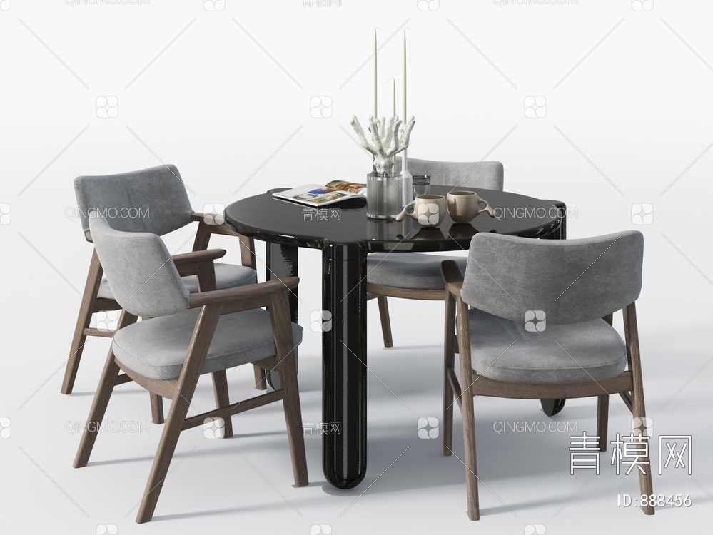 餐桌椅3D模型下载【ID:888456】
