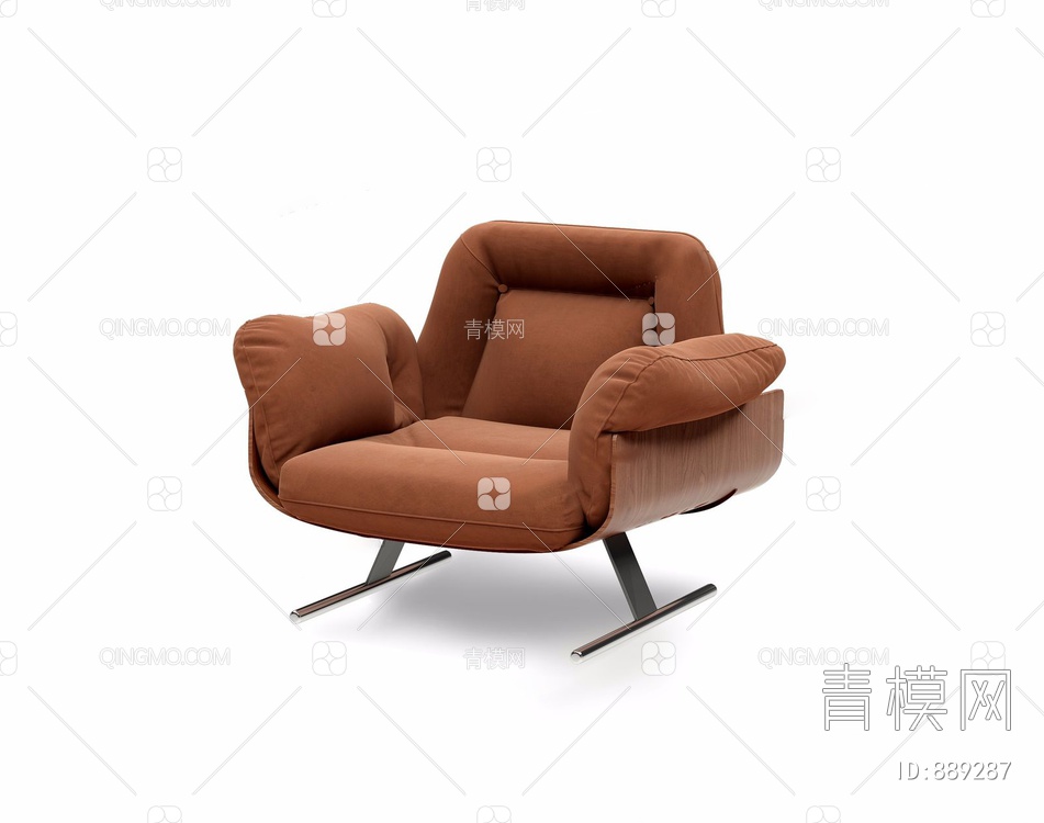 单人沙发椅3D模型下载【ID:889287】
