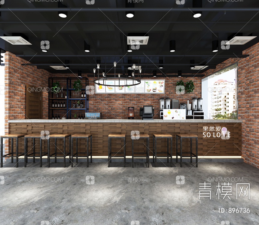 咖啡店3D模型下载【ID:896736】