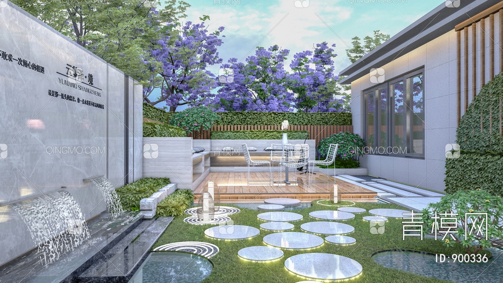 庭院花园SU模型下载【ID:900336】