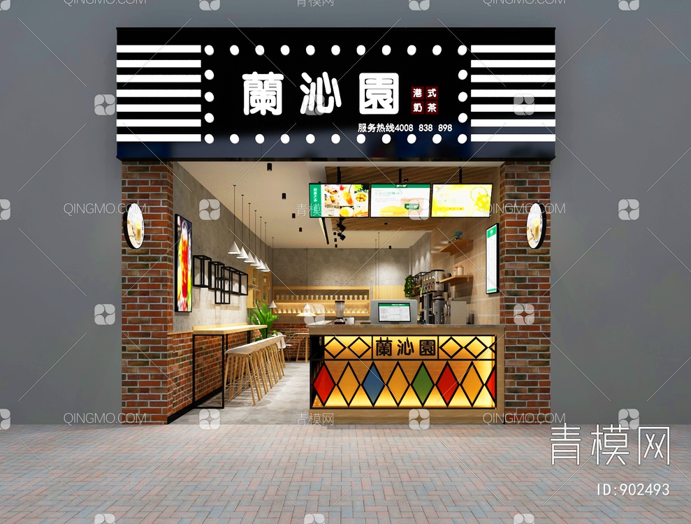 奶茶店3D模型下载【ID:902493】