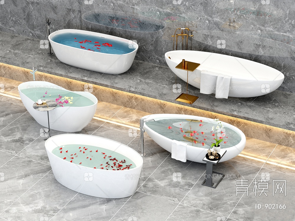 浴缸浴盆3D模型下载【ID:902166】