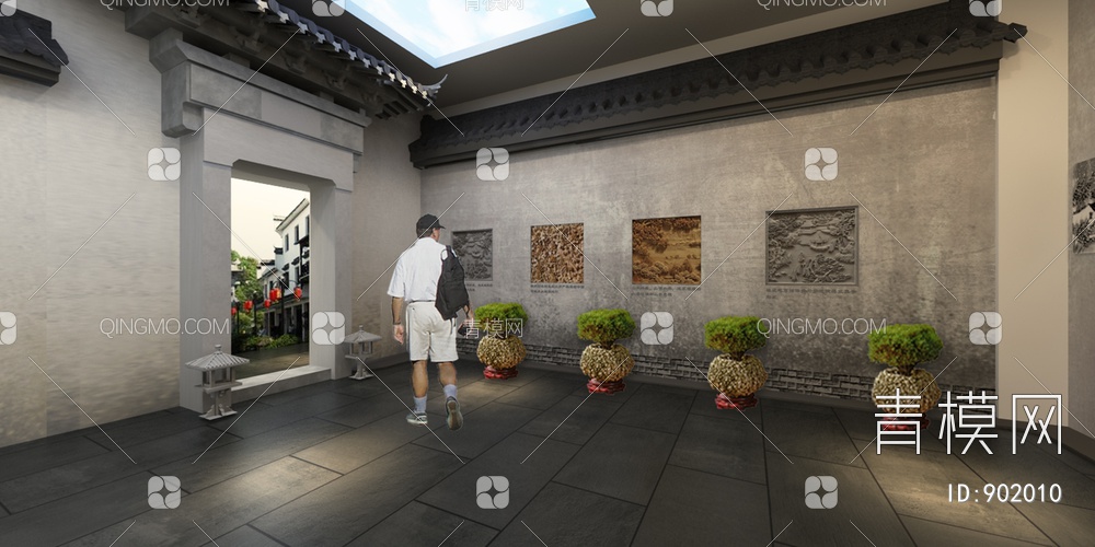 徽派乡村展厅3D模型下载【ID:902010】