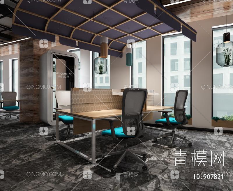微软上海总部办公楼CAD施工图+效果图+物料表+方案文本【ID:907821】