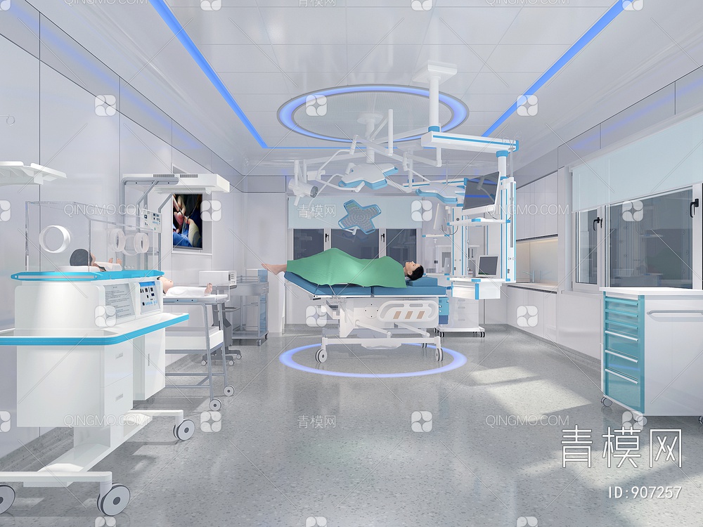 医院产房手术室，医3D模型下载【ID:907257】
