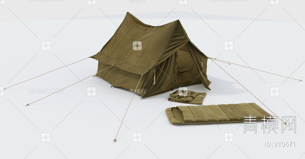 军用帐篷3D模型下载【ID:910671】