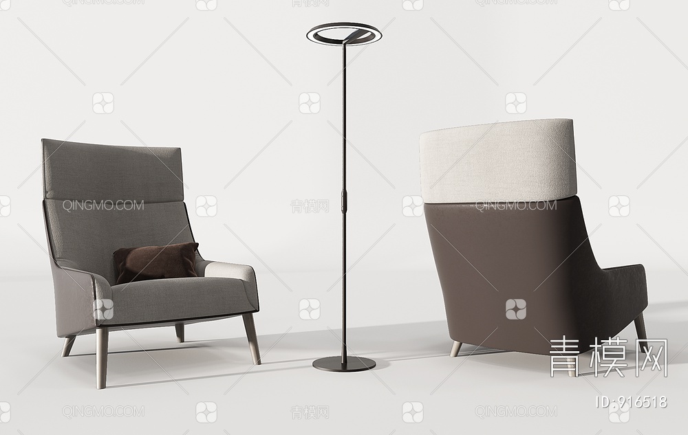 单人休闲沙发椅子3D模型下载【ID:916518】