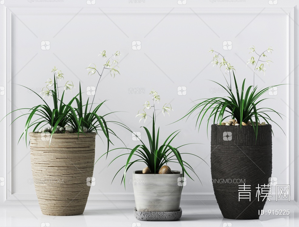 绿植盆栽3D模型下载【ID:915225】