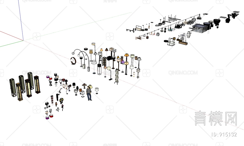 灯具 集合SU模型下载【ID:915132】