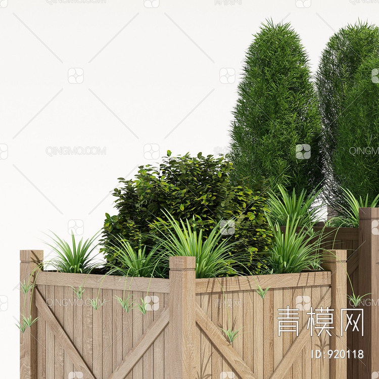 植物堆户 外花坛 绿植堆3D模型下载【ID:920118】