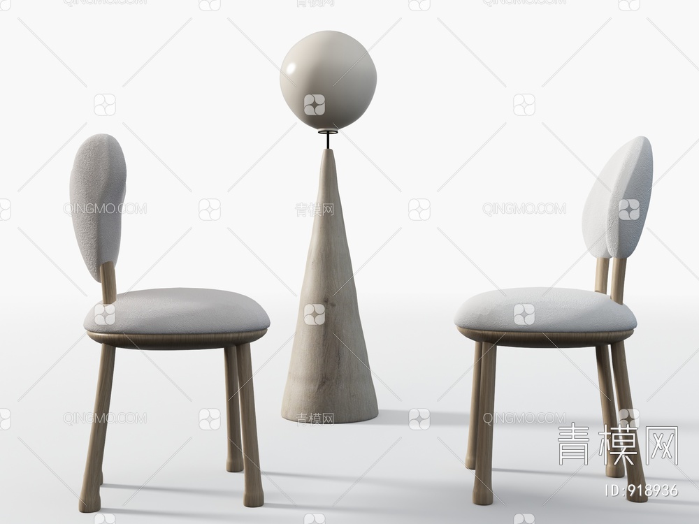 单人椅组合3D模型下载【ID:918936】