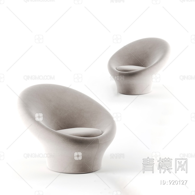 香菇休闲单椅3D模型下载【ID:920127】