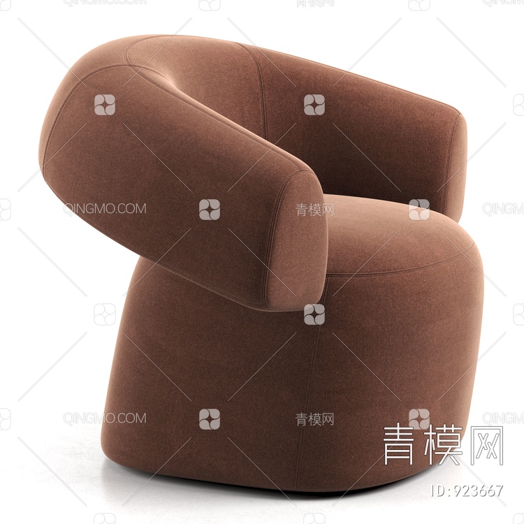 创意蘑菇休闲单椅3D模型下载【ID:923667】