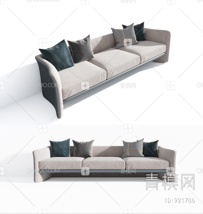 三人沙发3D模型下载【ID:921786】