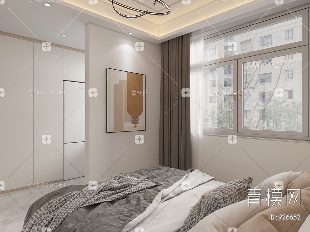 公寓客厅，卧室3D模型下载【ID:926652】