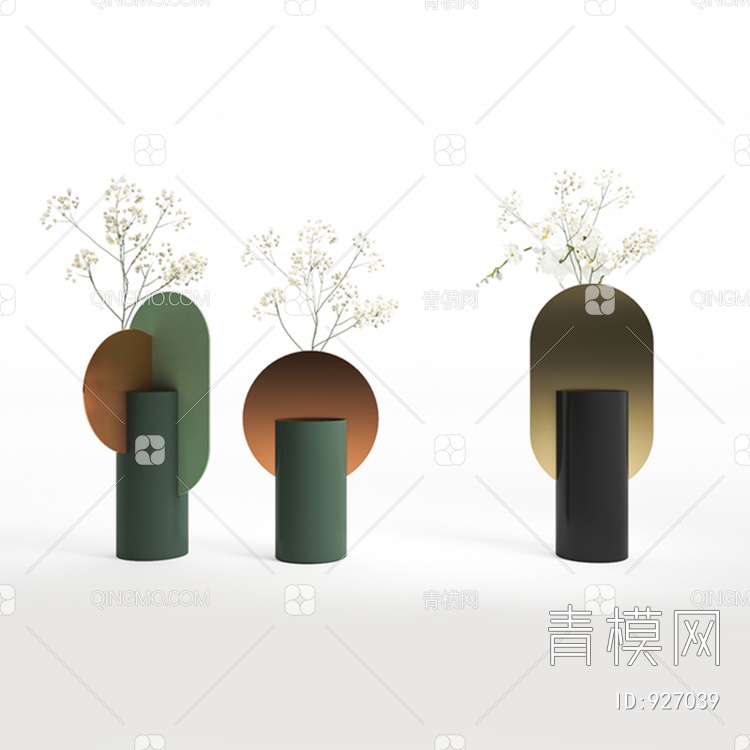 花瓶摆件组合3D模型下载【ID:927039】