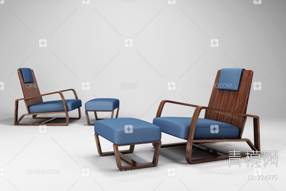 休闲椅子3D模型下载【ID:924975】