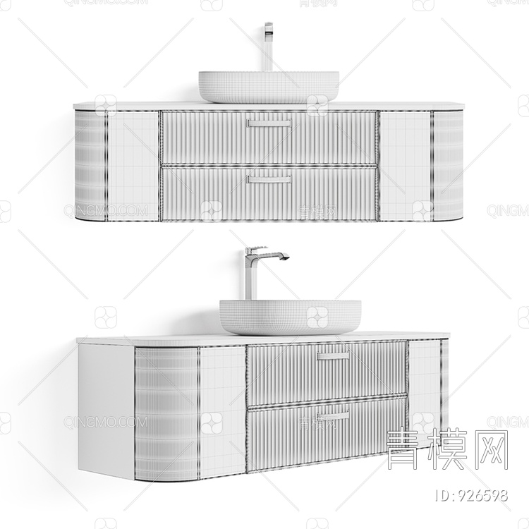 卫生间洗手台盆3D模型下载【ID:926598】