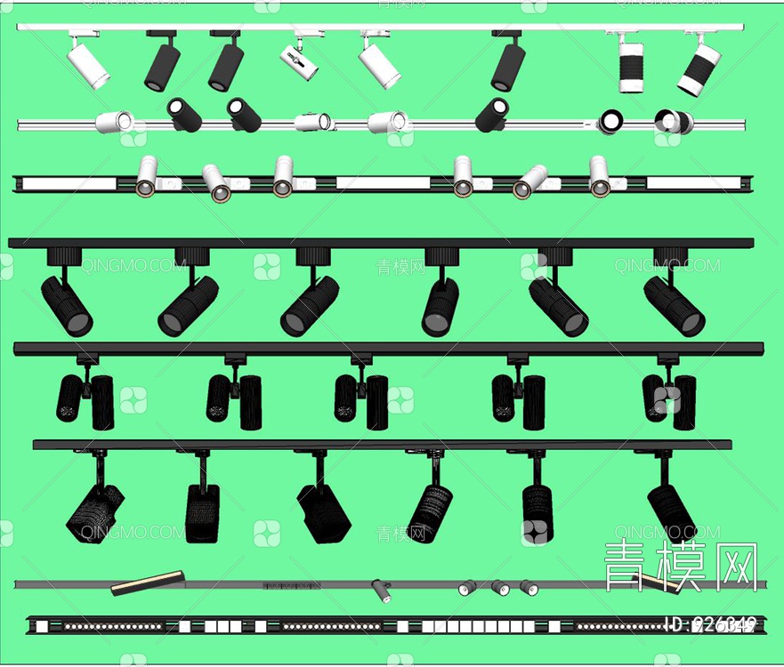 轨道灯SU模型下载【ID:926349】