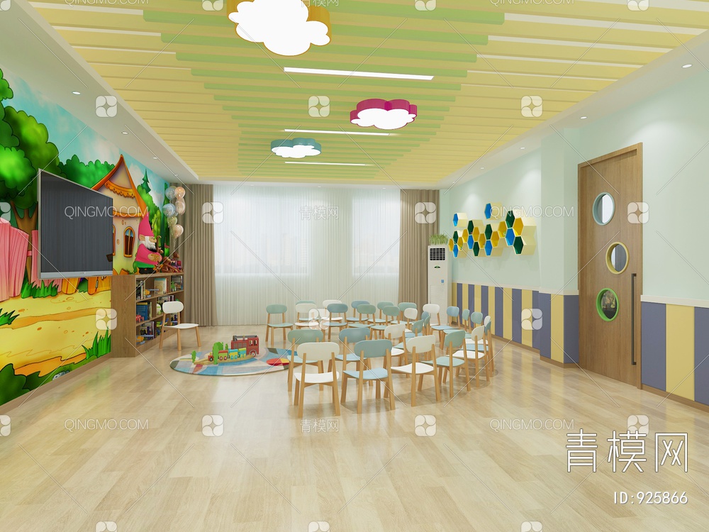 幼儿园教室3D模型下载【ID:925866】
