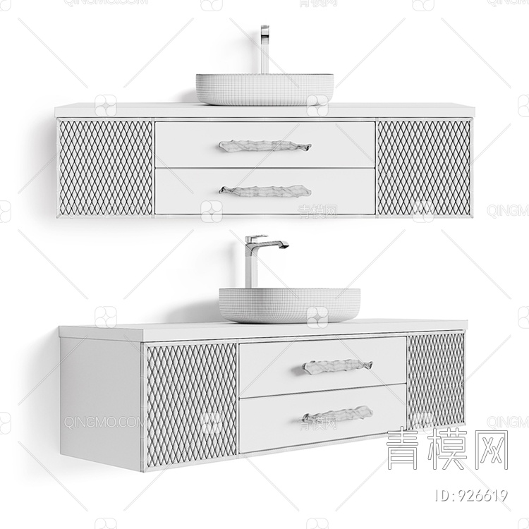 卫生间洗手台盆3D模型下载【ID:926619】