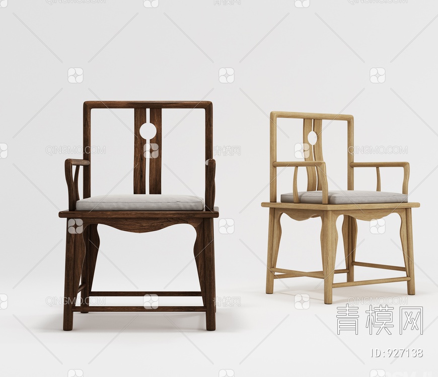 实木椅子3D模型下载【ID:927138】