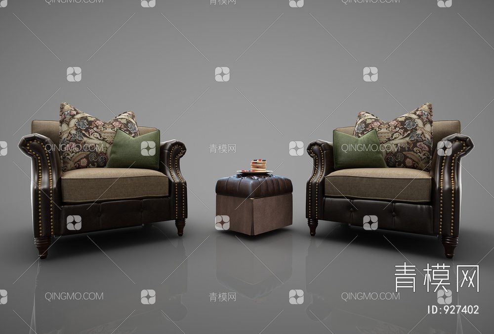 单人沙发3D模型下载【ID:927402】