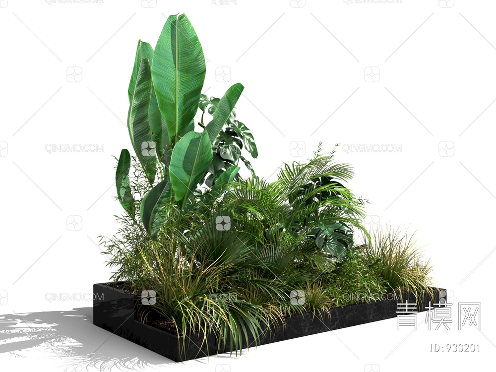植物堆组合3D模型下载【ID:930201】