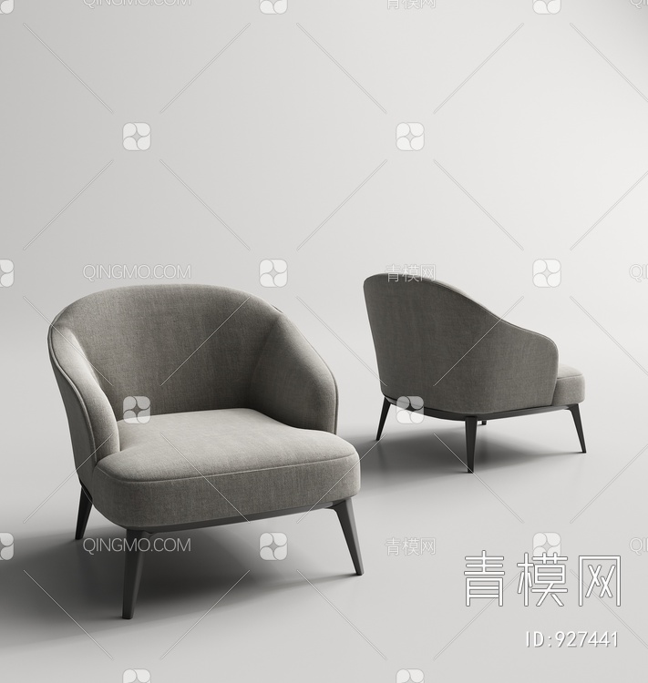 家具单人椅3D模型下载【ID:927441】