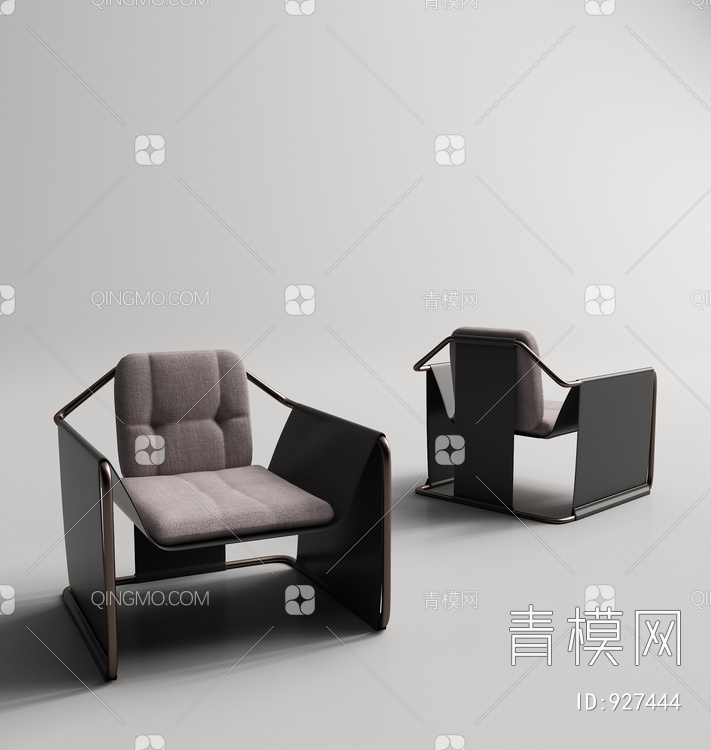港式家具单人椅3D模型下载【ID:927444】