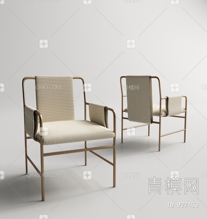 港式家具单人椅3D模型下载【ID:927453】